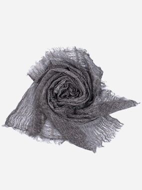 Women's Crinkled Gray Wrap Scarf